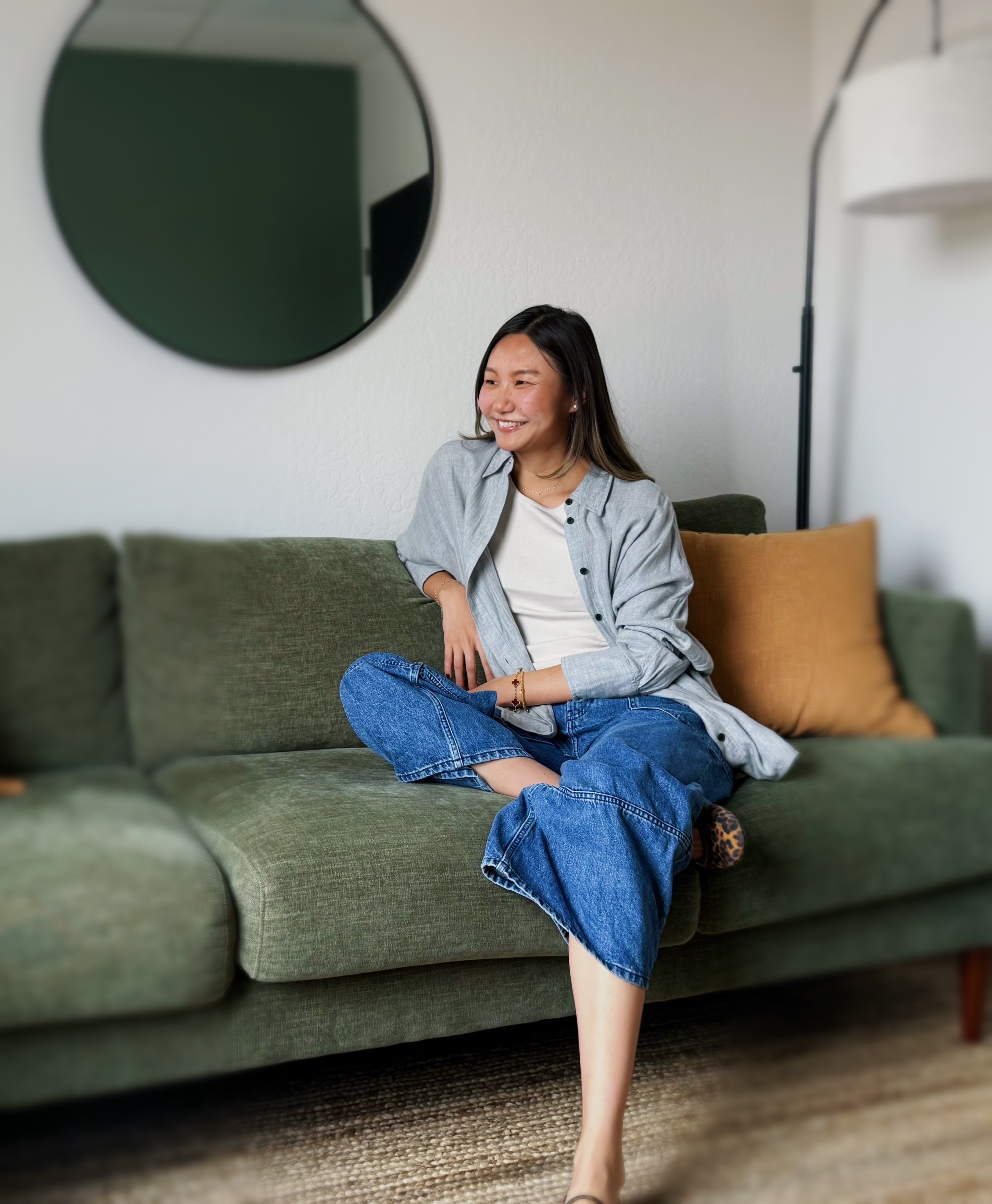 Cassie Feng in a relaxed portrait